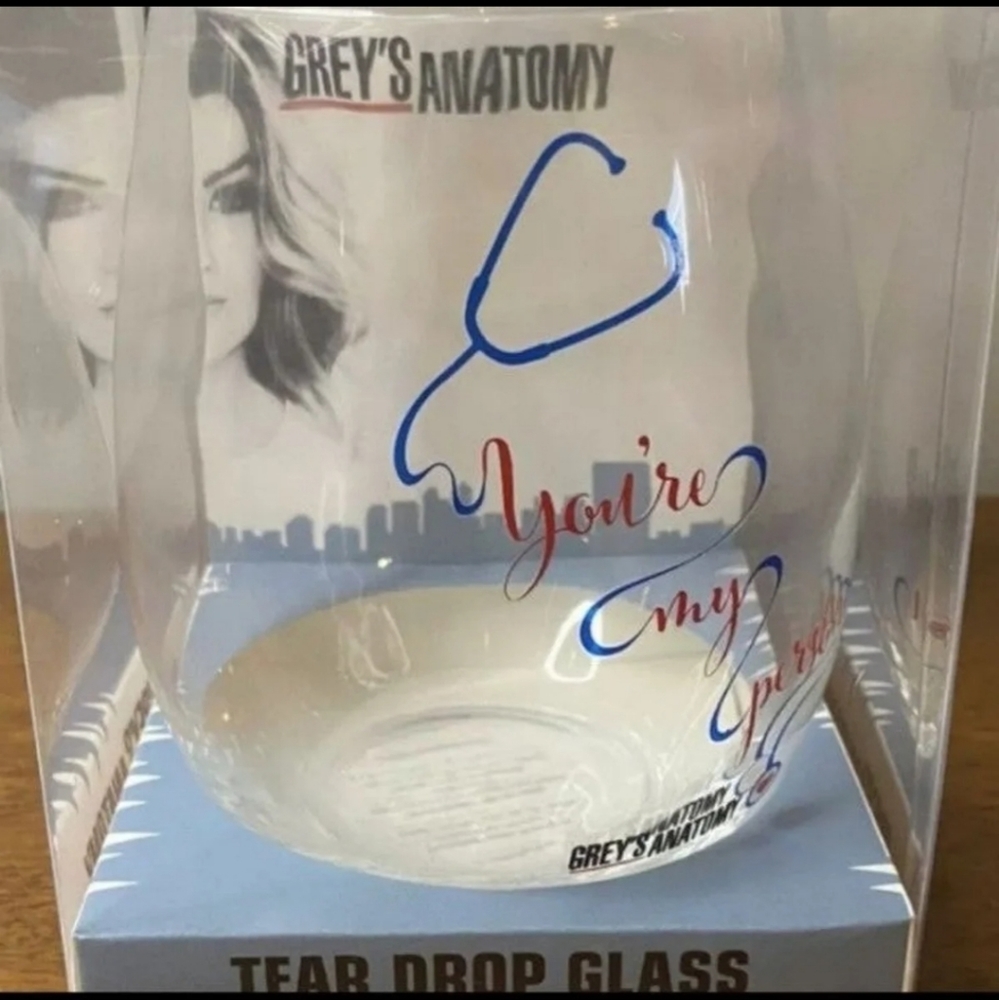 Grey’s Anatomy “you’re my person” Tear Drop Glass